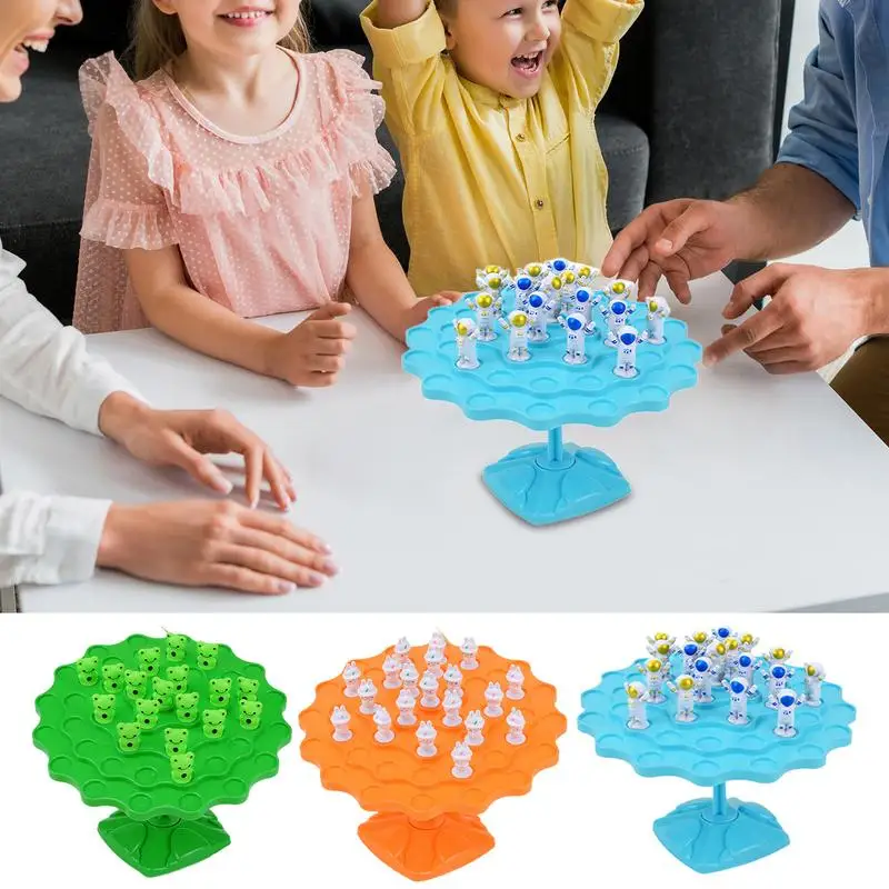 Balance Board Game Fun Astronaut Rabbit Frog Balance Board Game Two-Player Balance Game Tree Family Tabletop Game Educational To