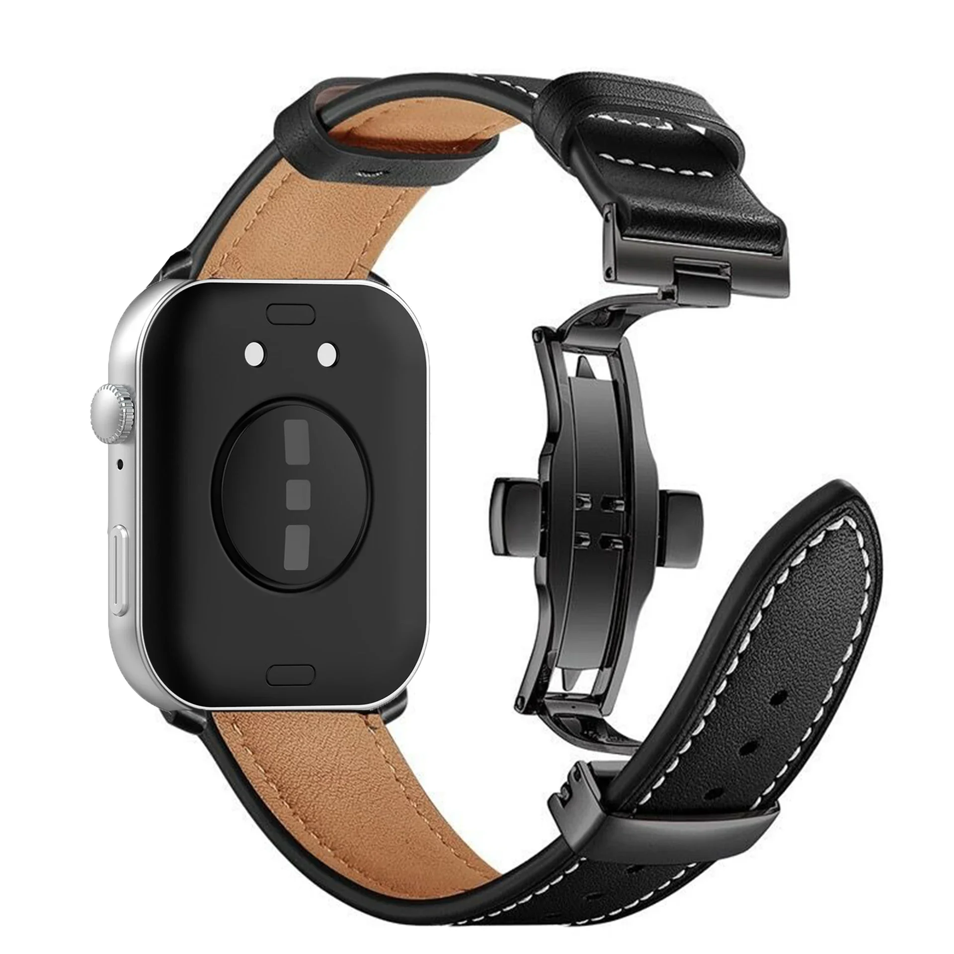 高品質レザーストラップ Huawei Watch Fit 4 3用 バタフライバックルブレスレット コレア リストバンド Huawei Watch Fit 4 Proバンド用