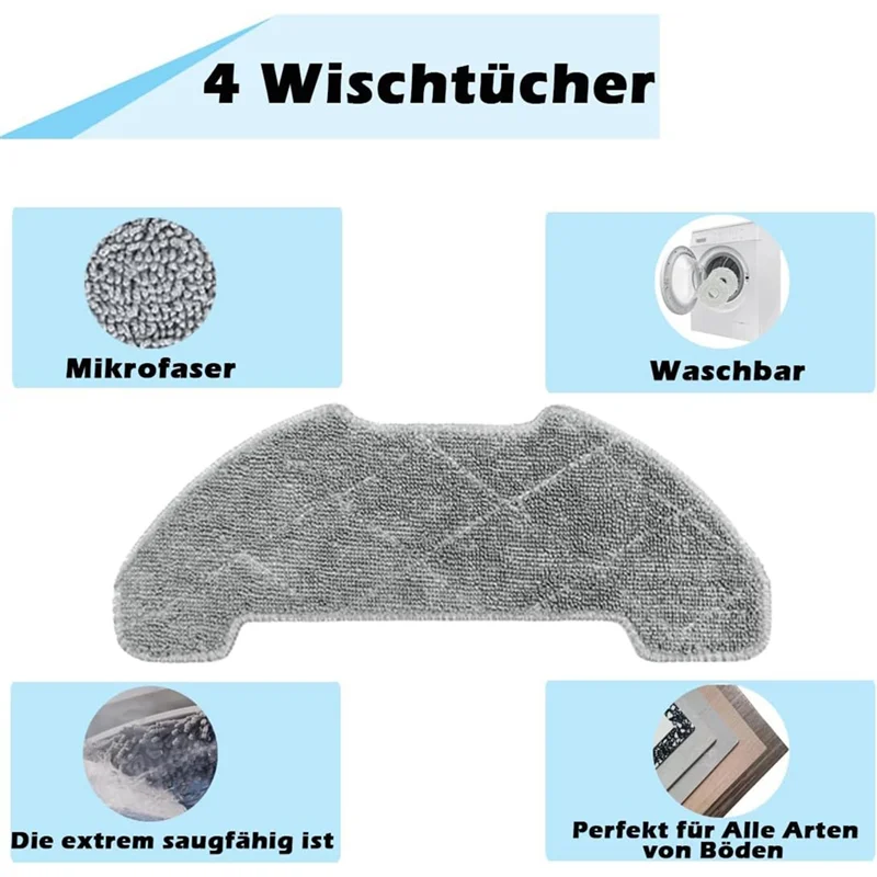 Für Airrobo P30 Roboter Staubsauger Wichtigsten Seite Pinsel Hepa-Filter Mopp Tuch Ersatzteile Zubehör-A58E