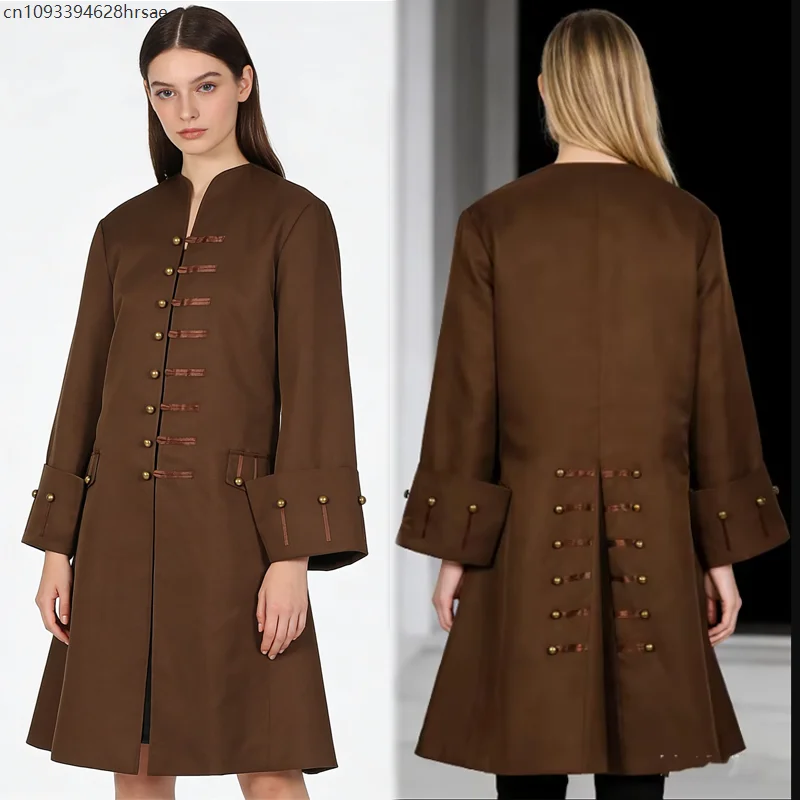 

Women Men Pirate Cosplay Costume Unisex Knight Roleplay Medieval Coat Renaissance Warrior Stage Performance Jacket