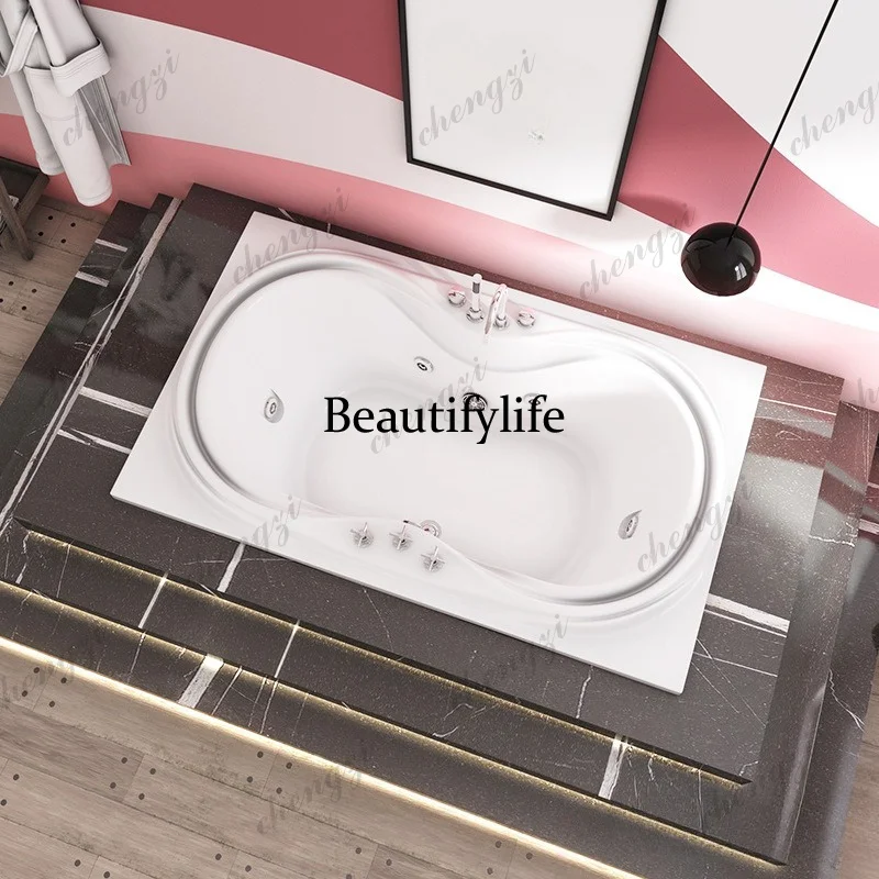 Large Size Massage Surfing Recessed Double Outdoor Bath, Bath Factory