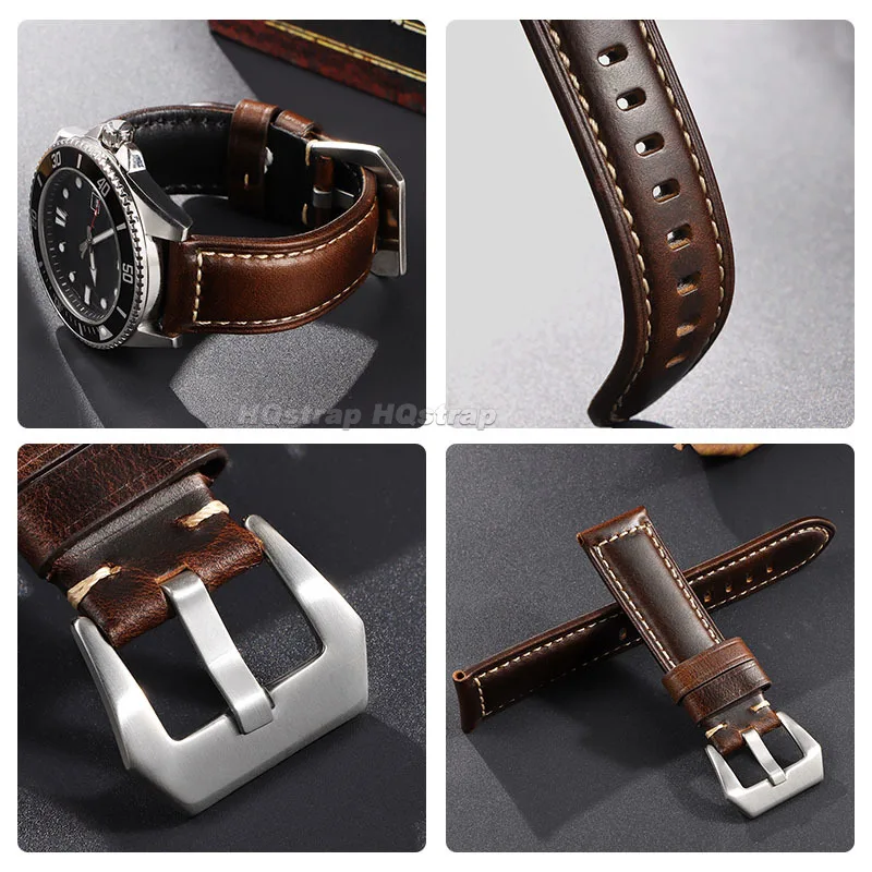 20 مللي متر 22 مللي متر 24 مللي متر 26 مللي متر الجلود حزام (استيك) ساعة ل Seiko خمر جلد البقر حزام لينة الرياضة مريحة سوار استبدال معصمه