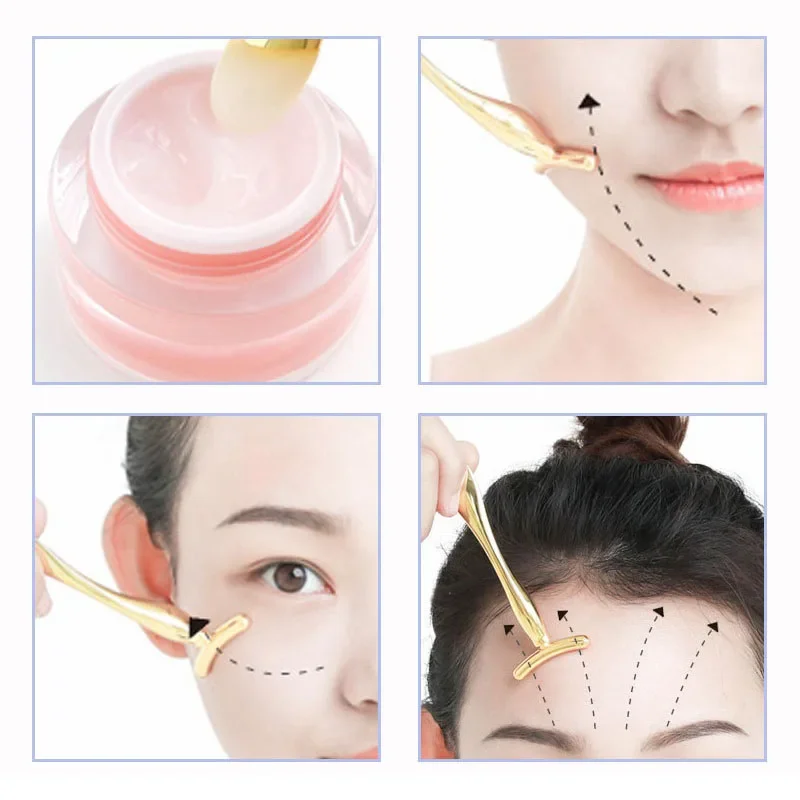 Eye Massage Stick Anti Eye Pouch Dark Circles Massager Device T-shape Face Lifting Massager Face Lift Skin Care Beauty Tools