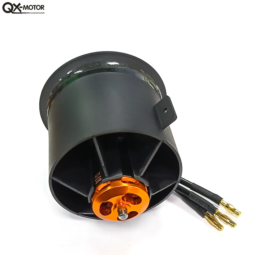 QX-MOTOR 70 مللي متر EDF مروحة أنبوبية مع QF3027 QF2822 QF2827 محرك بدون فرشاة لطائرة هليكوبتر RC متعددة الدوار أجزاء ثابتة الجناح