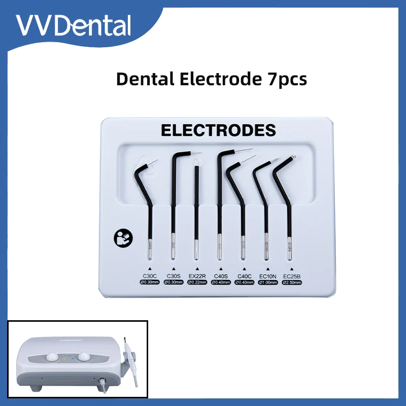 Dental Electrode Tips Electrosurgery tips 7PCS Set Fit ES-20 Electrosurgery Unit for Oral Surgery Reusable Dental Tools