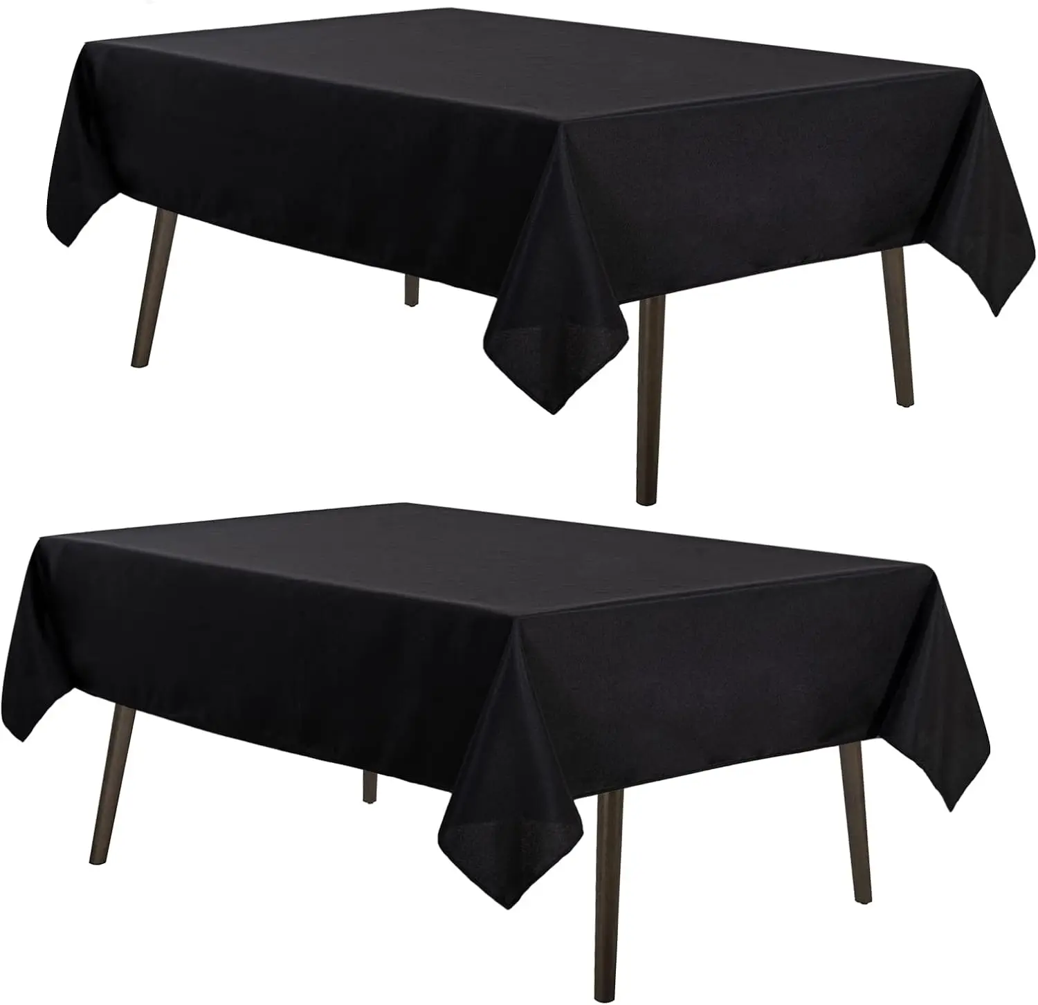 

2Pa Bla Tablecloth 60X84 H Rec Table Cloth For 4 Feet Table- Wrinkle Resistant Washable Polyester Table Cover For Dining Party