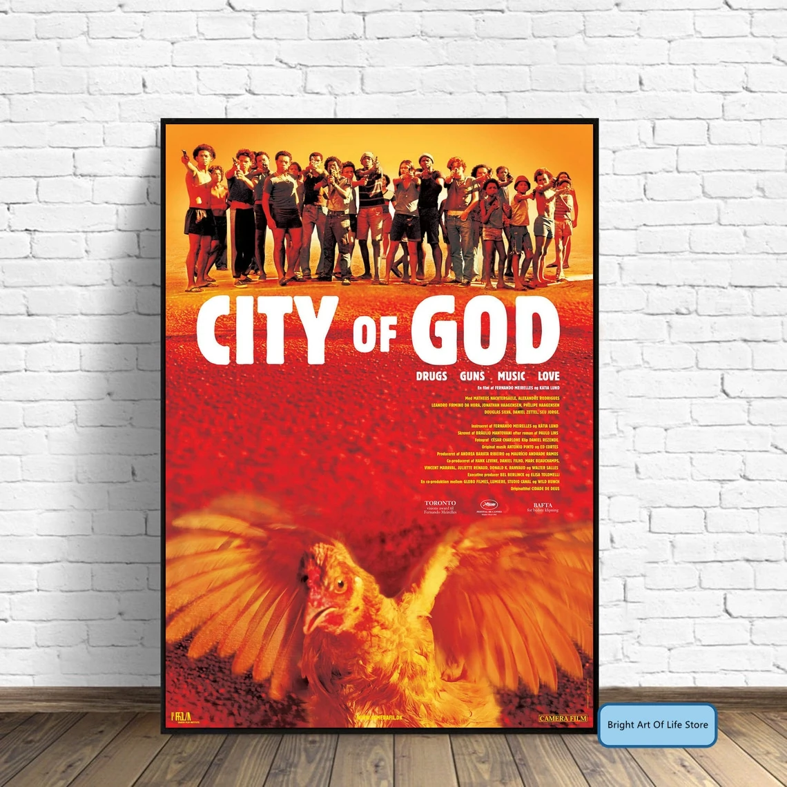 مدينة الله الفيلم المشارك ديكور المنزل طلاء جدران (بدون إطار)