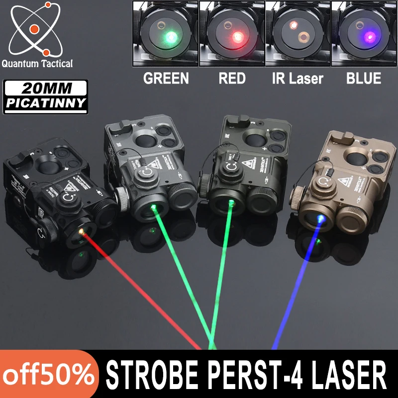 

Tactical Perst4 Set Wadsn Red Green Blue Dot Laser IR Pointer Metal PERST4 Full-Function Upgraded Indicator With Pressure switch