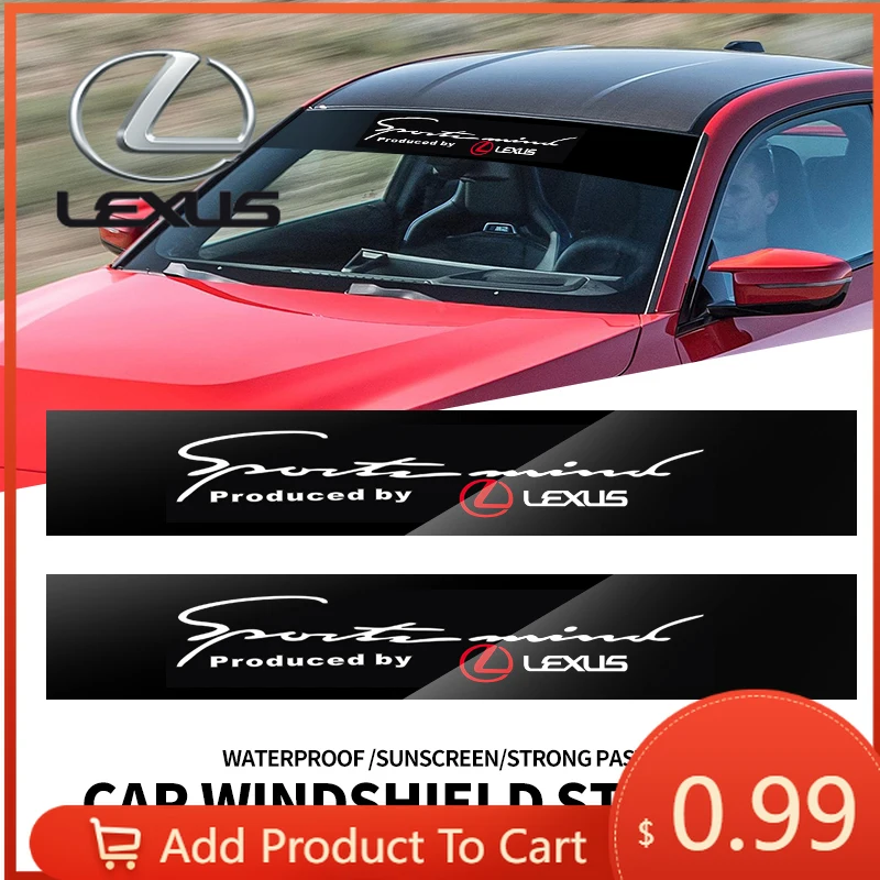 

Interior Stickers Car Front Windshield Stickers Auto Decorative Decals For Lexus F-SPORT ES RX NX LS UX LM LX GX LC RZ IS CT GS