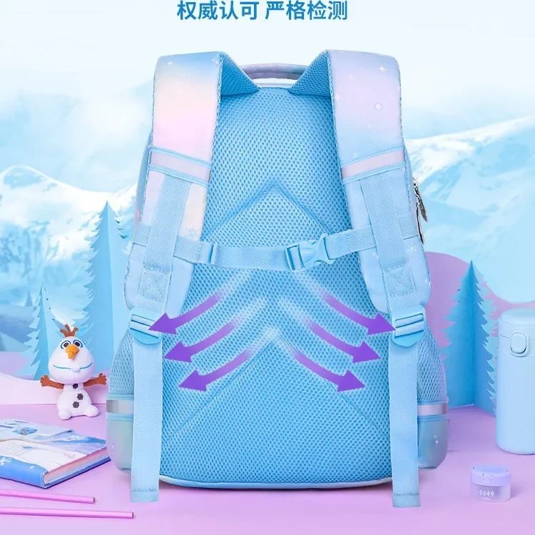 Disney girls Cartoon Backpack frozen 2 school bag Girls Princess Backpack Primary Schoolbag