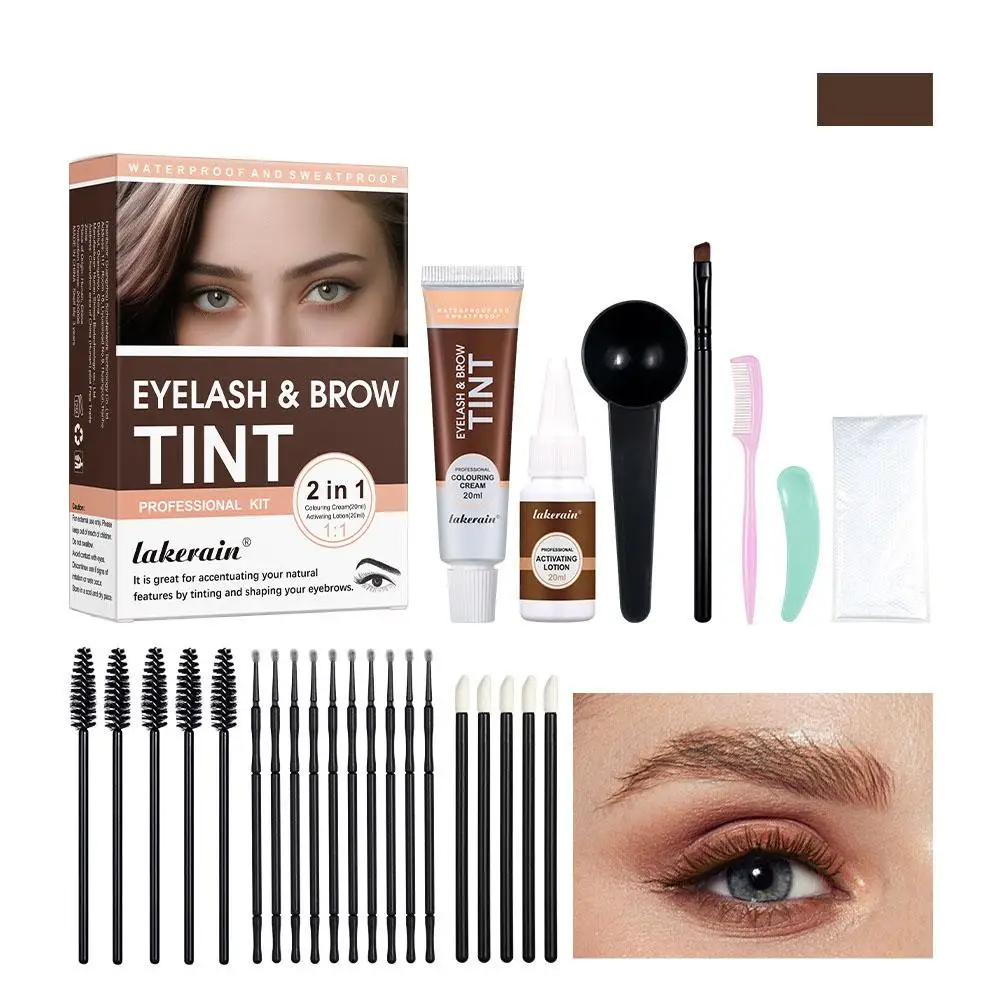 Lash Tint Kit tintura per ciglia Kit per il trucco delle sopracciglia naturale Kit per la tintura delle sopracciglia per le donne strumenti per la colorazione cosmetici per sopracciglia per il salone e H U6E4