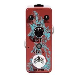 Clearance STAX Electric Guitar Pedal Distortion Effects Retro British AMP DIST High Gain Powerful Effector mini  DIST-I Red