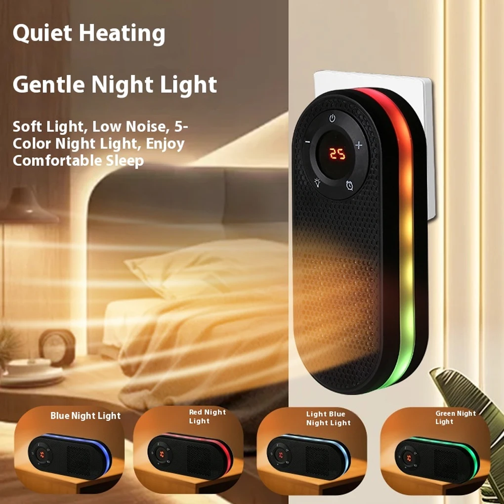 Mini Portable Desktop Heater with LCD Display Remote Fast Heating Office Heater Energy Efficient for Home Office Use US/EU Plug