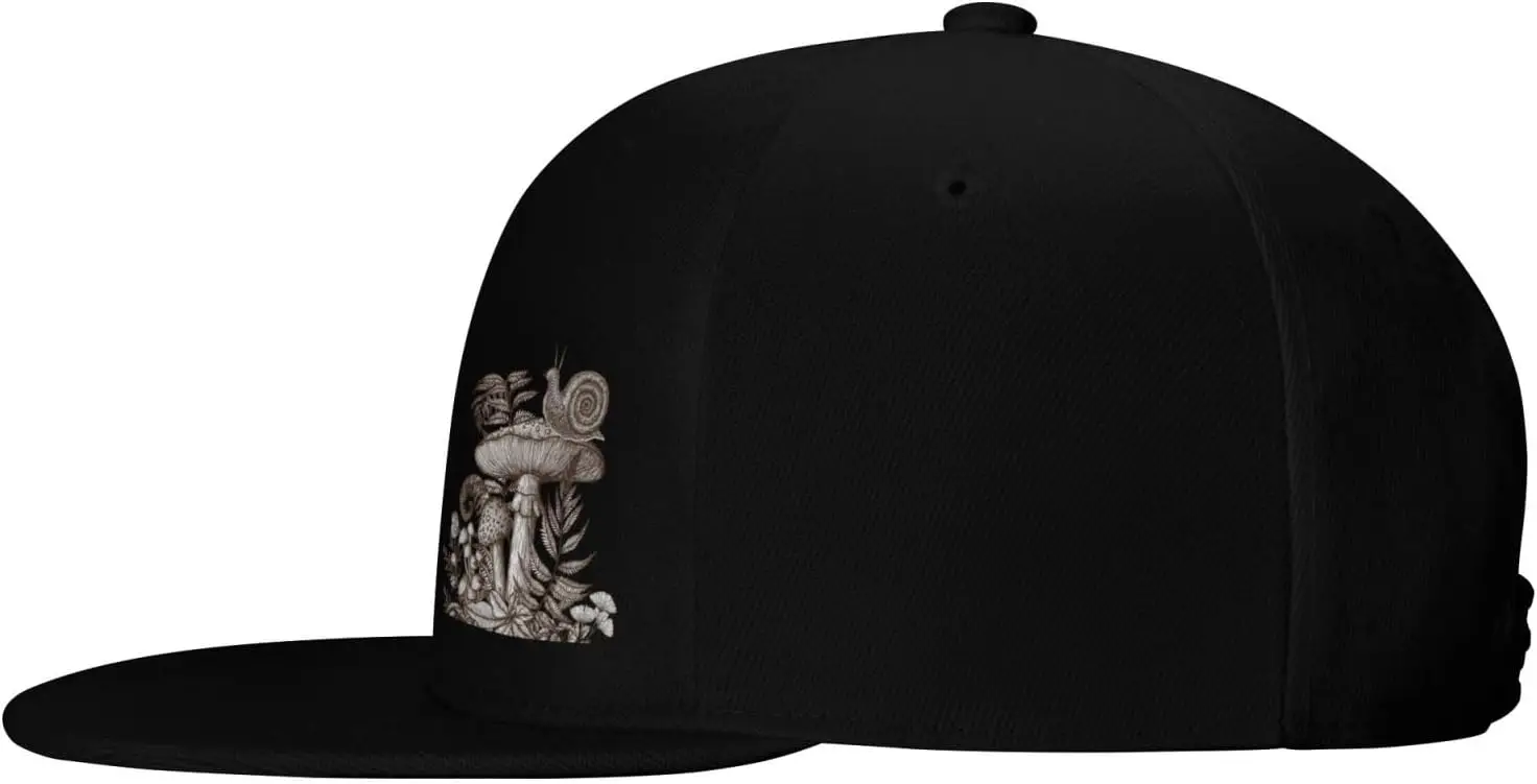 قبعة بيسبول مطبوعة على شكل حلزون نباتي على شكل فطر للجنسين، قبعة كاجوال من البوليستر قابلة للتعديل