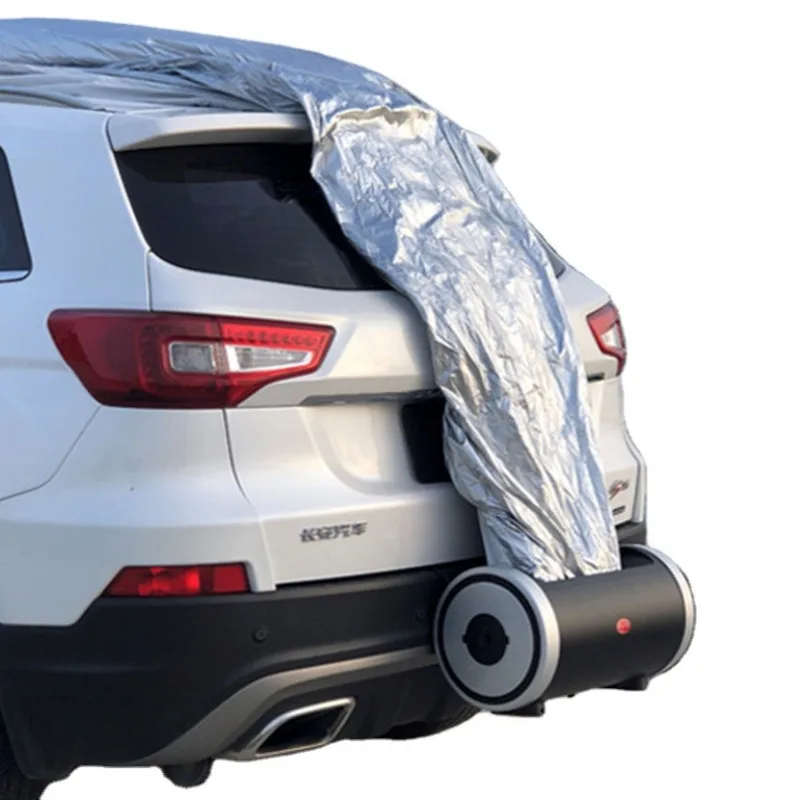 Foldable Car Covers Outdoor Shelter Silver Coated Sunscreen Heat Insulation Automatic Folding Tents Electric