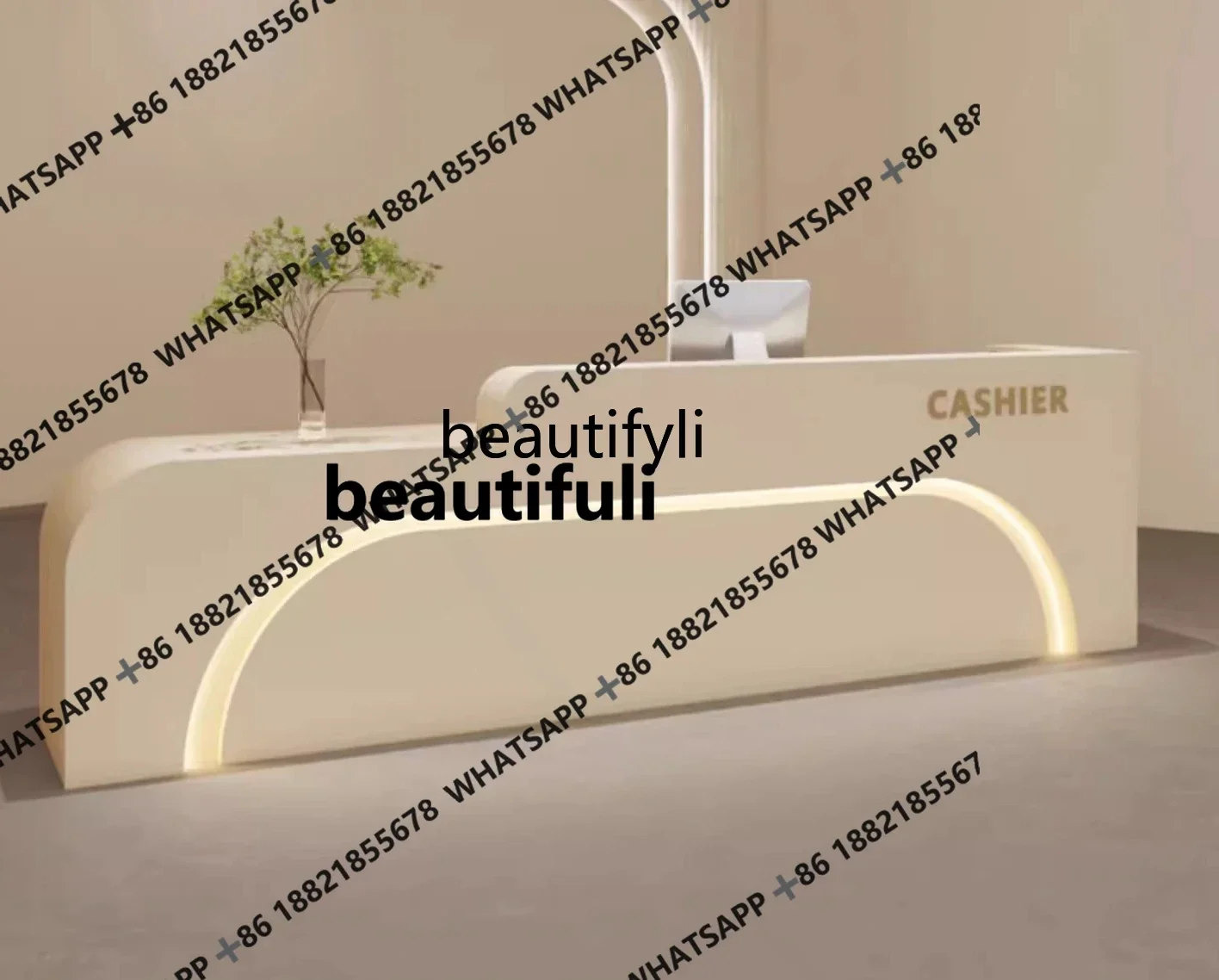 xx1Simple Modern Paint Bar Clothing Store Cashier Beauty Salon Medical Beauty Oral Clinic Reception Desk