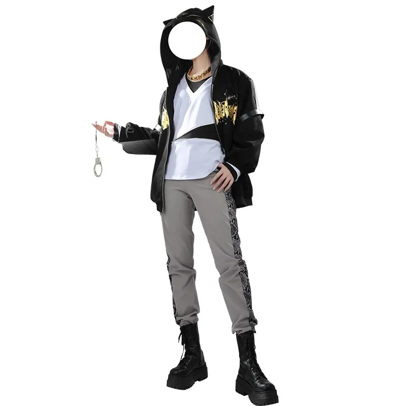 COS-KiKi Vtuber Luxiem Nijisanji Luca Kaneshiro Game Suit Cool Handsome Cosplay Costume Halloween Party Outfit Any Size