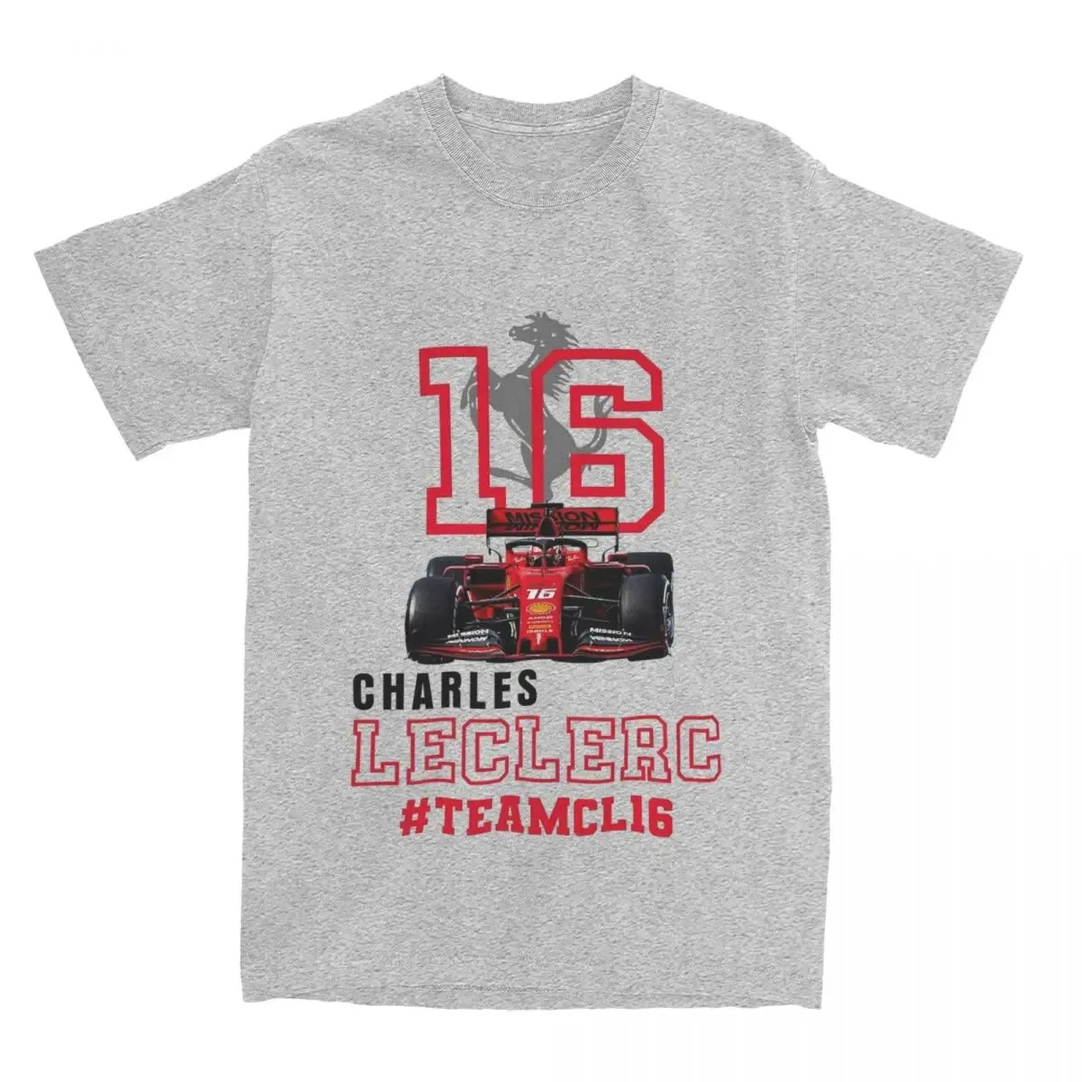 Men Women Charles Leclerc F1 Racer Graphic T Shirt Apparel Novelty 100% Cotton Car Racing T Shirts Tee Clothing Classic