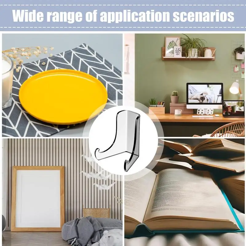 Акриловая подставка для дисплея, 2X прозрачный декоративный держатель для рамки, глубокая опорная выступка, подставка для рисования фотографий, для рабочего места