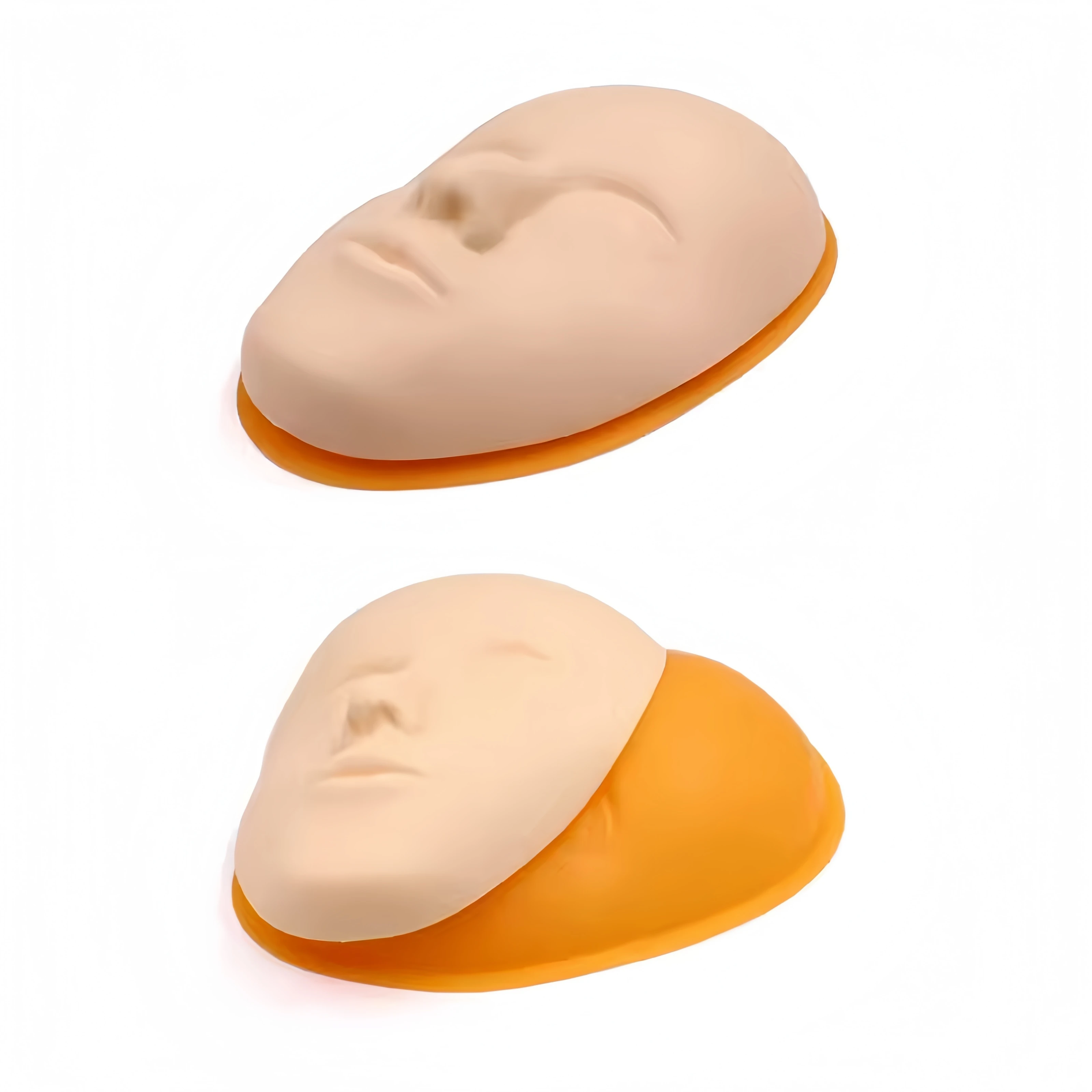 5D Facial Tattoo Training Head Silicone Practice Permanent Makeup Lip Eyebrow Tattoo Skin Mannequin Doll Face Head view 2
