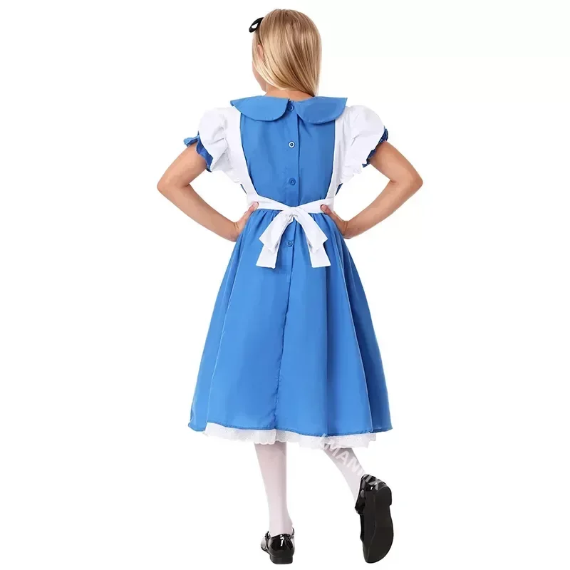 Alice Cosplay Costume Alice in Wonderland Costume Lolita Dress Maid Cosplay Fantasia Carnival Halloween Costumes for Kids