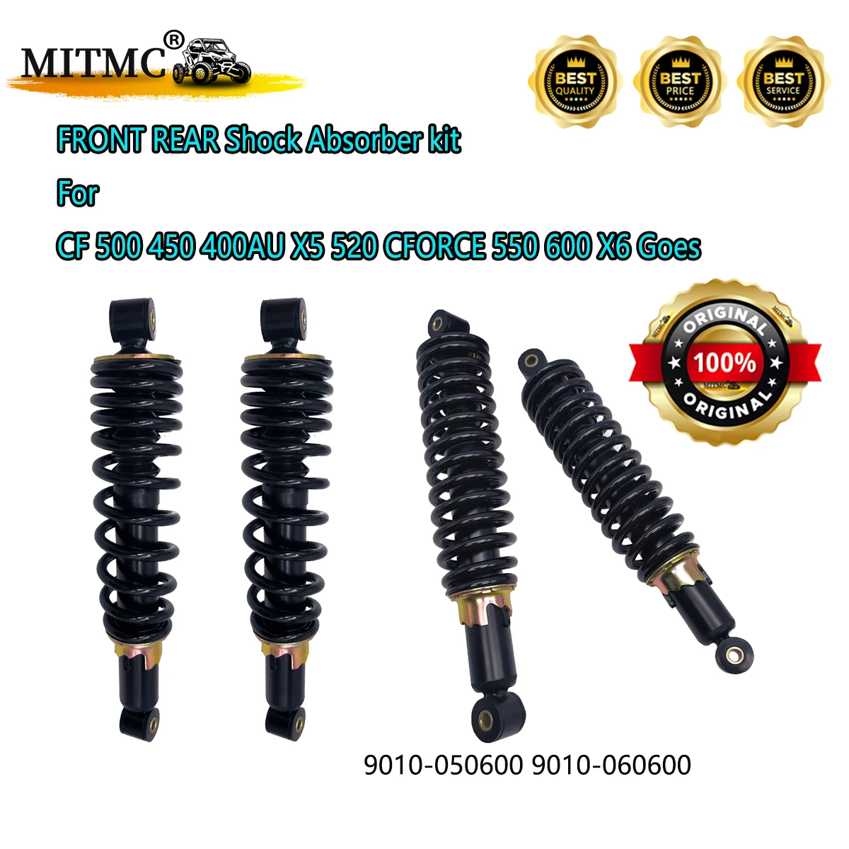 

4PCS Front Rear Shock Absorber For CF500 450 400AU X5 520 CFORCE 550 600 X6 Goes ATV 9010-050600 9010-060600