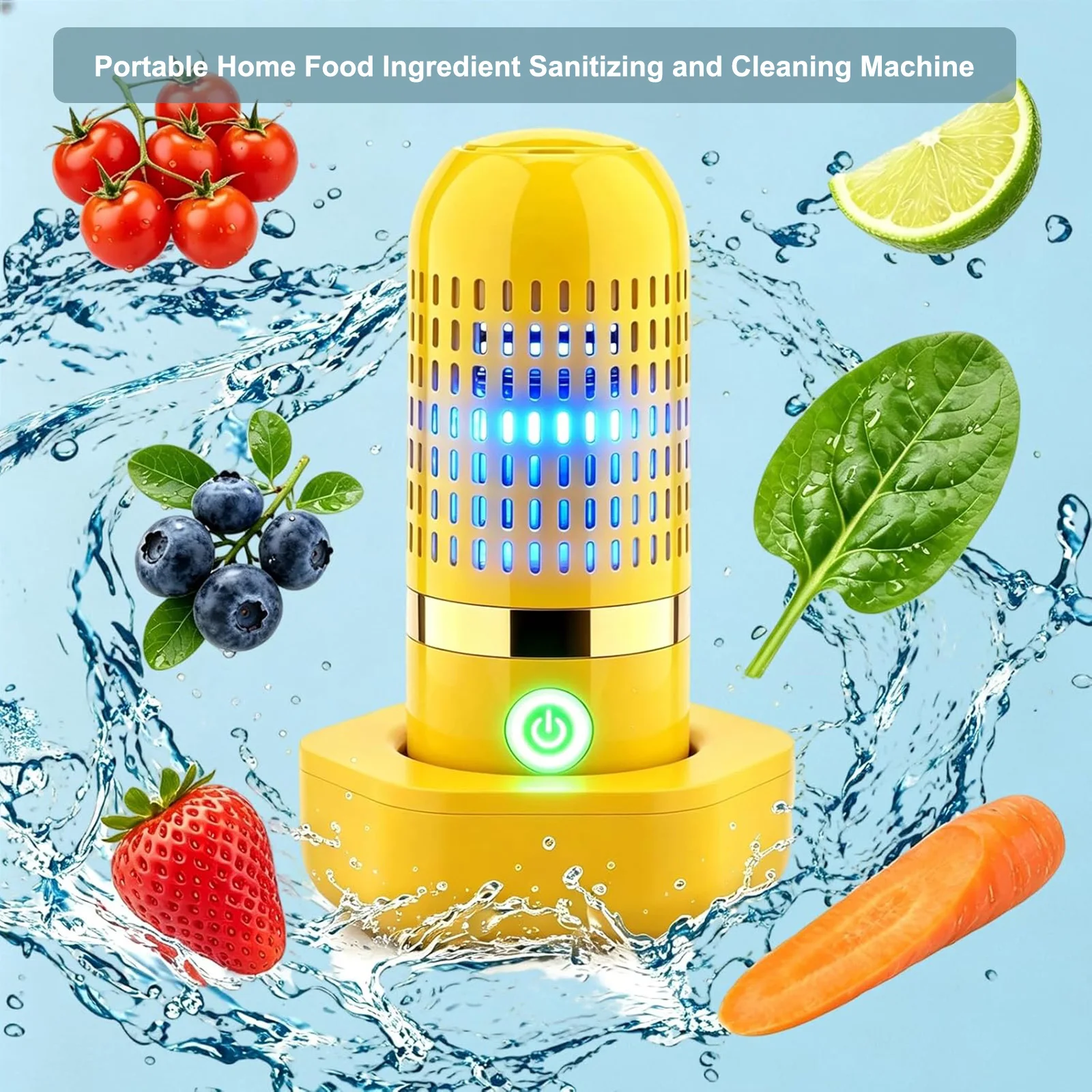 Picture 5: OH-ion Food Purifier Portable Fruit and Vegetable Purifier Cleaner Machine USB Powered for Vegetables Meats Indoors Kitchen