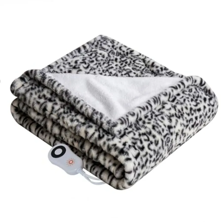 

STONECREST Reversible Electric Blanket Heated Throw 50"x60" Heating Blanket with 5 Setting Controller 4 Hour Auto-Off Overheati