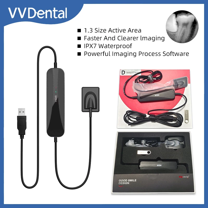 VVDental X Ray Sensor Handy HDR500C/600C Dental RVG Digital Sensor Intraoral Imaging System Tooth HDR Sensor for Dentist Clinic