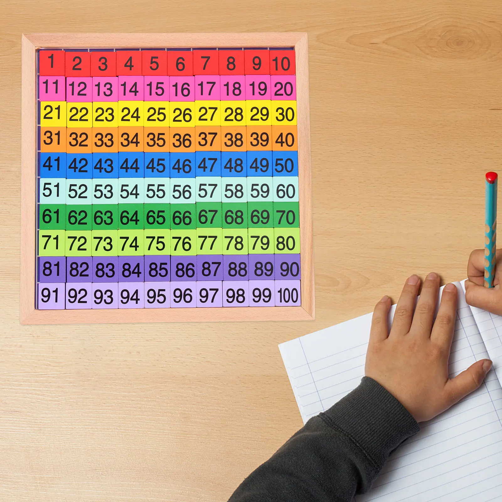 1pcs Wooden Math Toy Lightweight Portable Educational Mathematical Train Creative Game Kids Learning Counting Board