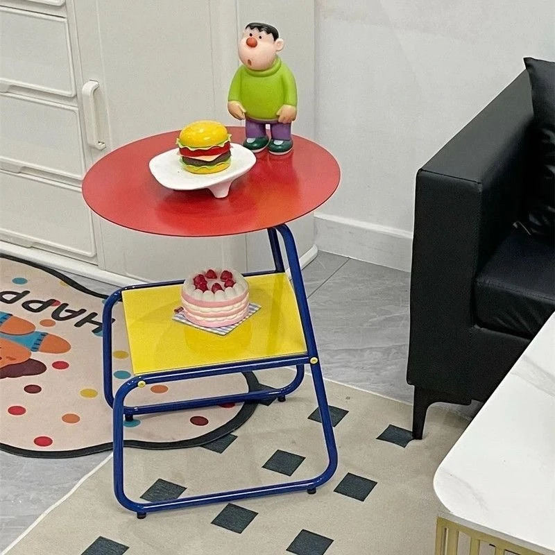 

Dopamine double-layer mobile coffee table living room simple small table modern home small apartment bedroom bedside sofa