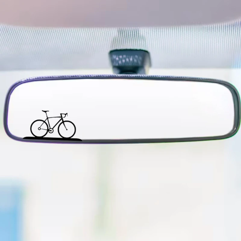 

2PCS/SET Bicycle Pattern Car Rearview Mirror Stickers Waterproof Adhesive Decals for Car Interior Decor