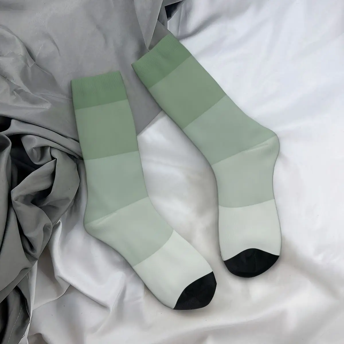 Sage Green Ombre Stripes Socks Abstract Socks Male Mens Women Spring Stockings Hip Hop