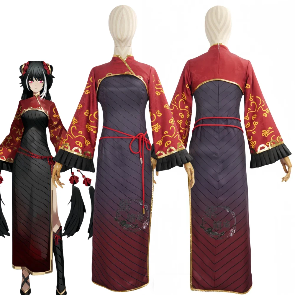 

Игра Limbus Jia Xichun Косплей Костюм Женщины Мужчины Платье Cheongsam Униформа Одежда на Хэллоуин