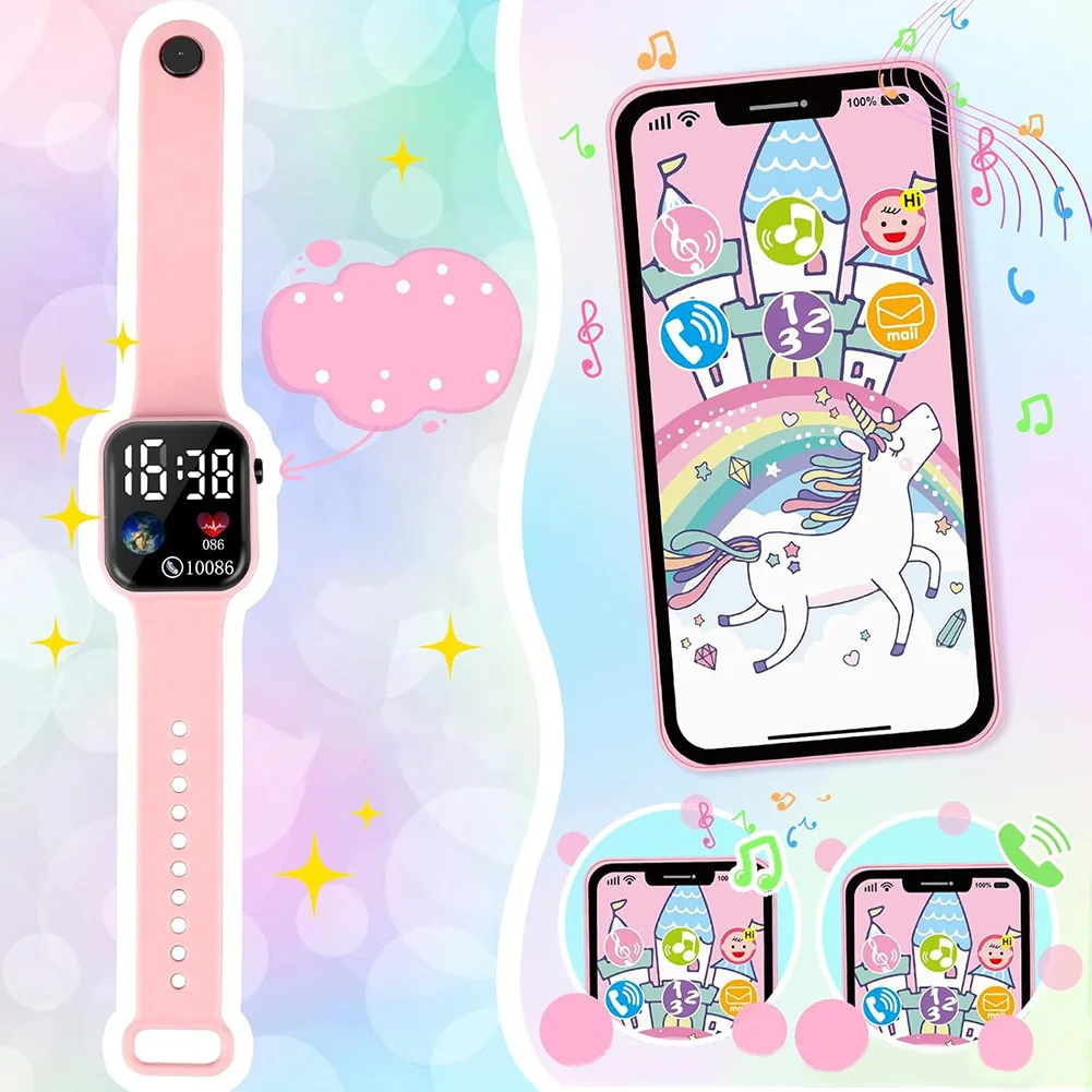 Little Girls Play Purse Kids Pretend Play Purse Cell Phone/Makeup/Keys Princess Makeup Purse for Christmas Birthday Gift