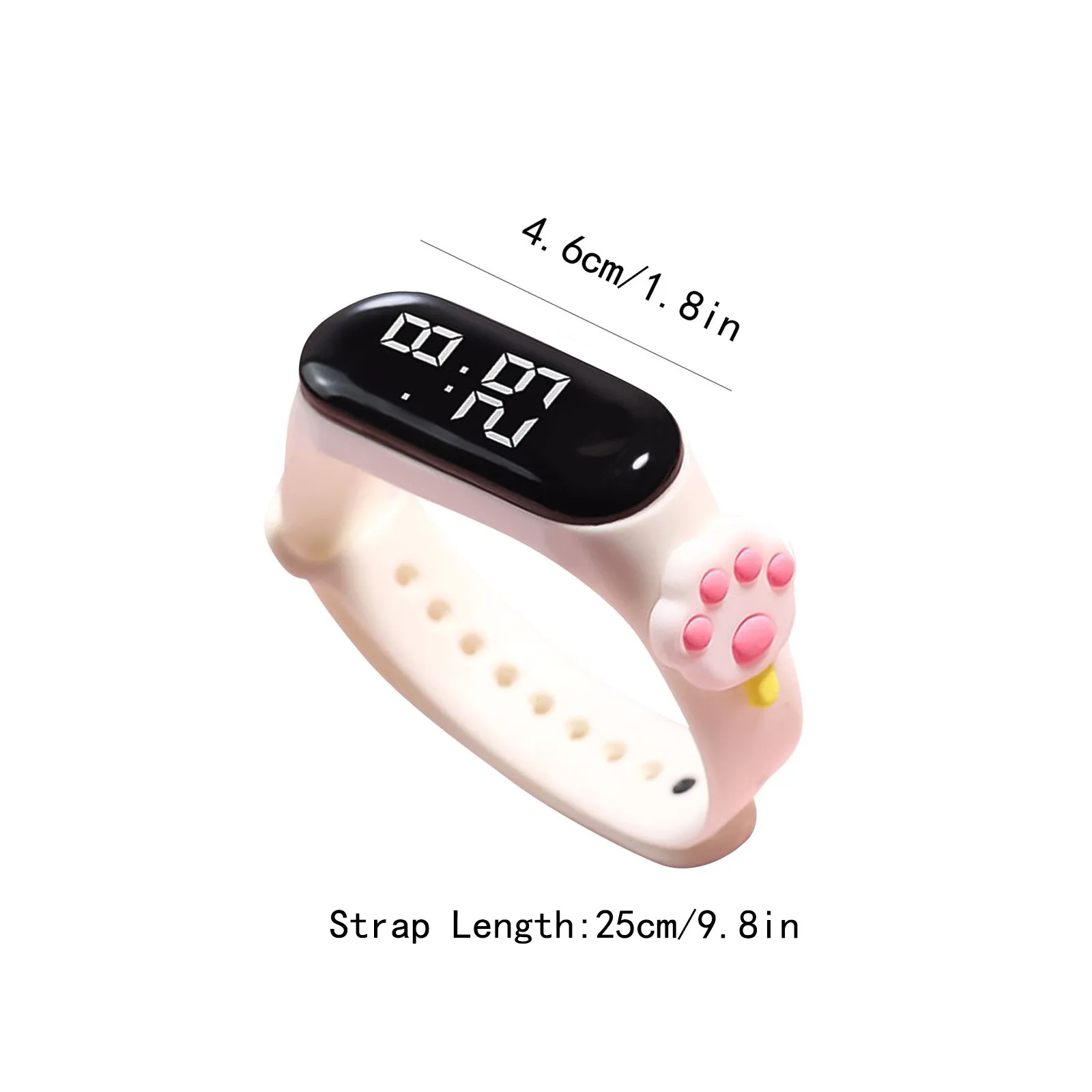 Reloj deportivo para niños, reloj de conejo rosa de dibujos animados, pulsera para exteriores, reloj electrónico resistente al agua, reloj infantil Garcon