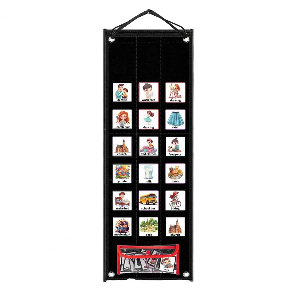 Kids Visual Schedule Chart 2-in-1 Daily Chore Routine Learning Tool Folding Kid Visual Timeline fournitures scolaires