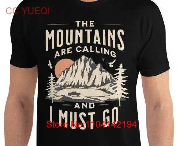 3rd gen Tacoma The Mountains are Calling Black Athletic Fit  T shirt long or short sleeves