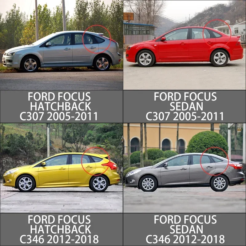 Fit for FORD Focus Window visor Car Sun Rain Guard Vent Shade Deflector Wind Weathershield Moulding Trim Tuning Accessories