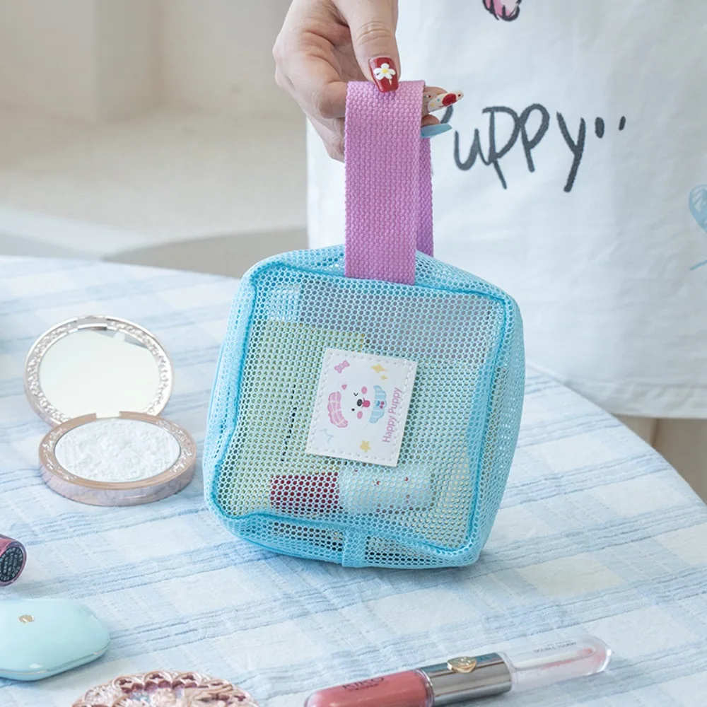 

Transparent Mesh Storage Bag Zipper Coin Purse Travel Organizer Cosmetic Bag File Bag ID Credit Card Zipper Pouch