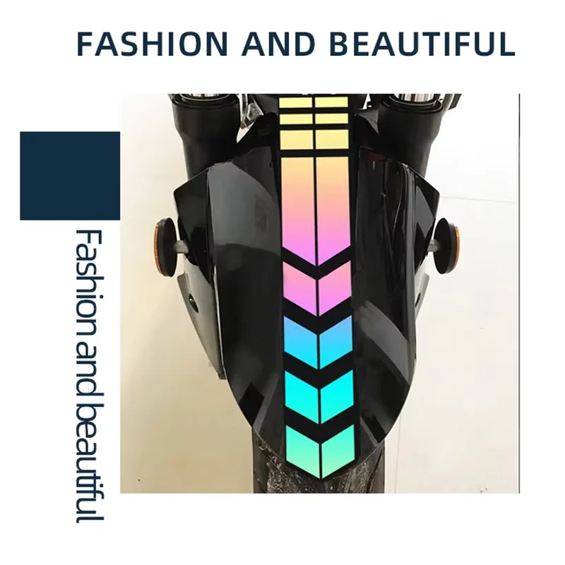 

1pcs Motorcycle Mudguard Warning stripe Sticker Personality style Sticker Moto Reflective Warning Stickers Stop Indicate Stick