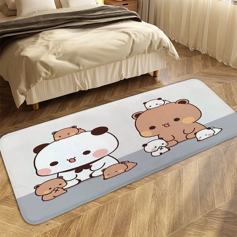 Children\'s Bedroom Carpet B-Bubu and Dudu Lovely Kids Room Bathroom Rug Washable Non-slip Kitchen Mat Doormat Entrance Door