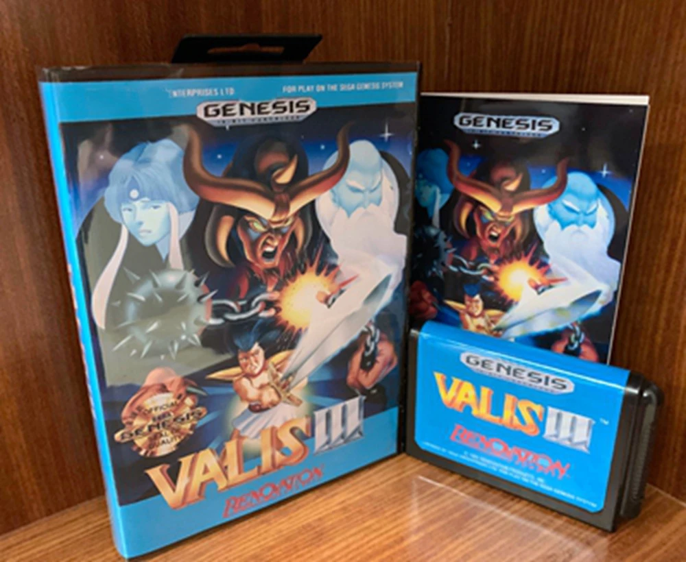 Valis III with Box and Manual Cartridge for 16 bit Sega MD game card Megadrive Genesis system