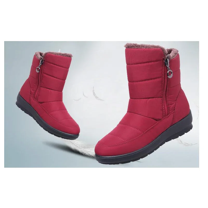 BEYARNE  the new waterproof non-slip winter boots plus cotton velvet shoes for women warm large size 41 42 snow bootsE1068