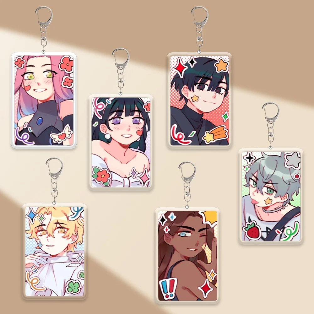 ルカ・イヴァン・ミジ・ヒョナ Qバージョン アクリルキーホルダー エイリアンステージ周辺機器 学生用バックパック 高価値ペンダント装飾ギフト