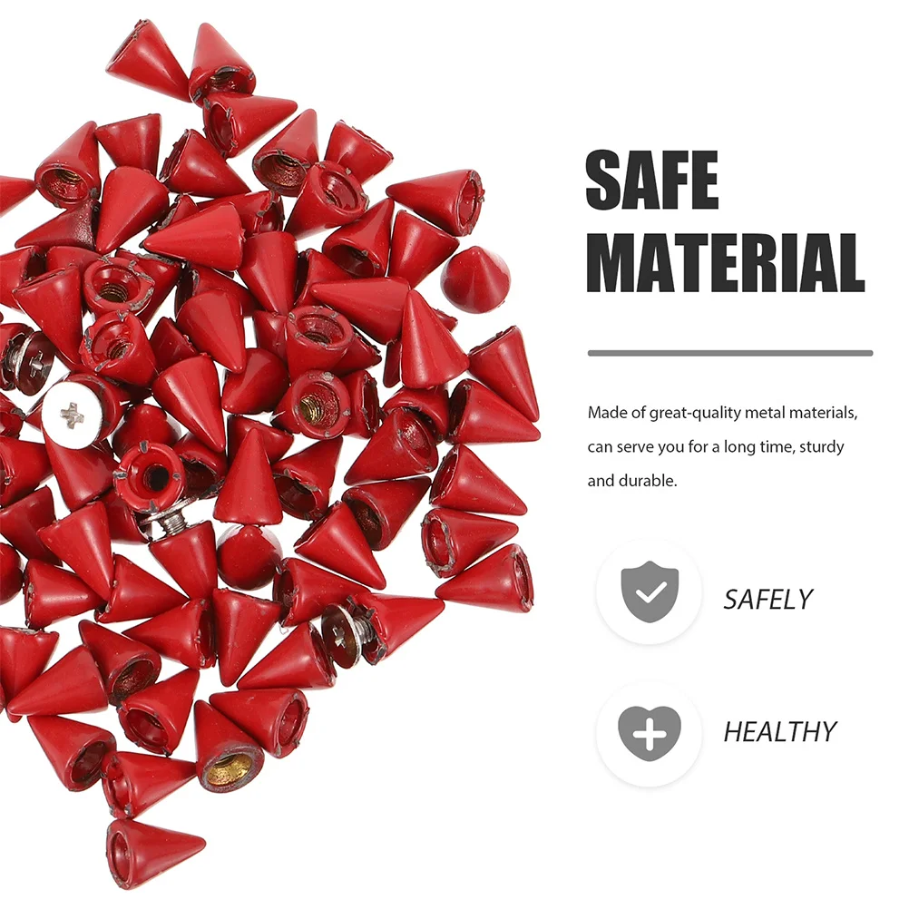 

50Pcs Metal Rivets Cone-Shaped DIY Decorative Rivets Clothes Shoes Bags Accessories Punk Style Handmade Rivet Studs Spike