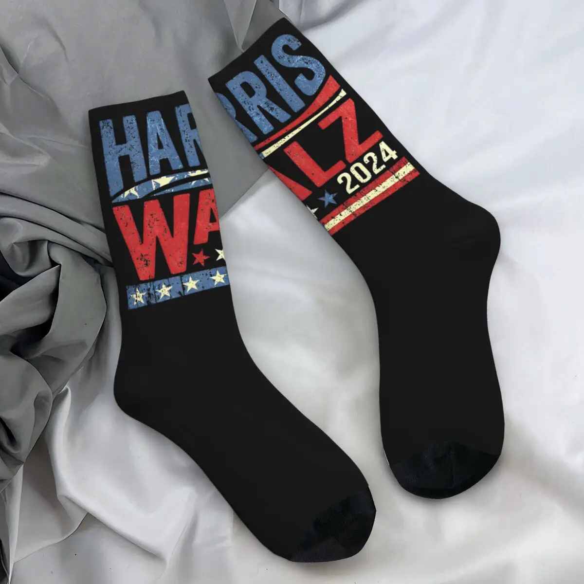 Women Men Socks Harris Walz 2024 Stockings Winter Kawaii Quality Socks Graphic Running Sports Anti Skid Socks