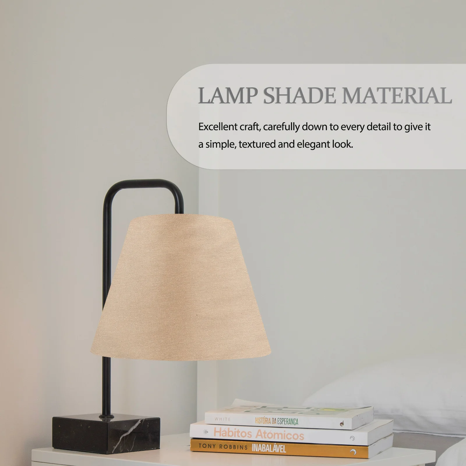 

2Pcs Lamp Light Desk Lampshade Diy Material Cover Beige Pre Cut DIY Kit for Home Decoration Safe Lampshade Diy Material Durable