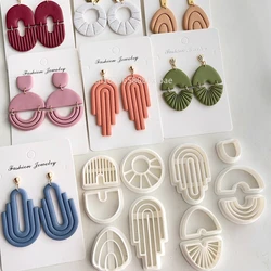 Geometry Arc Shape Polymer Clay Cutter Mold Rainbow Round DIY Earring Pendant Jewelry Cutting Die Manual Mold Soft Pottery Tools