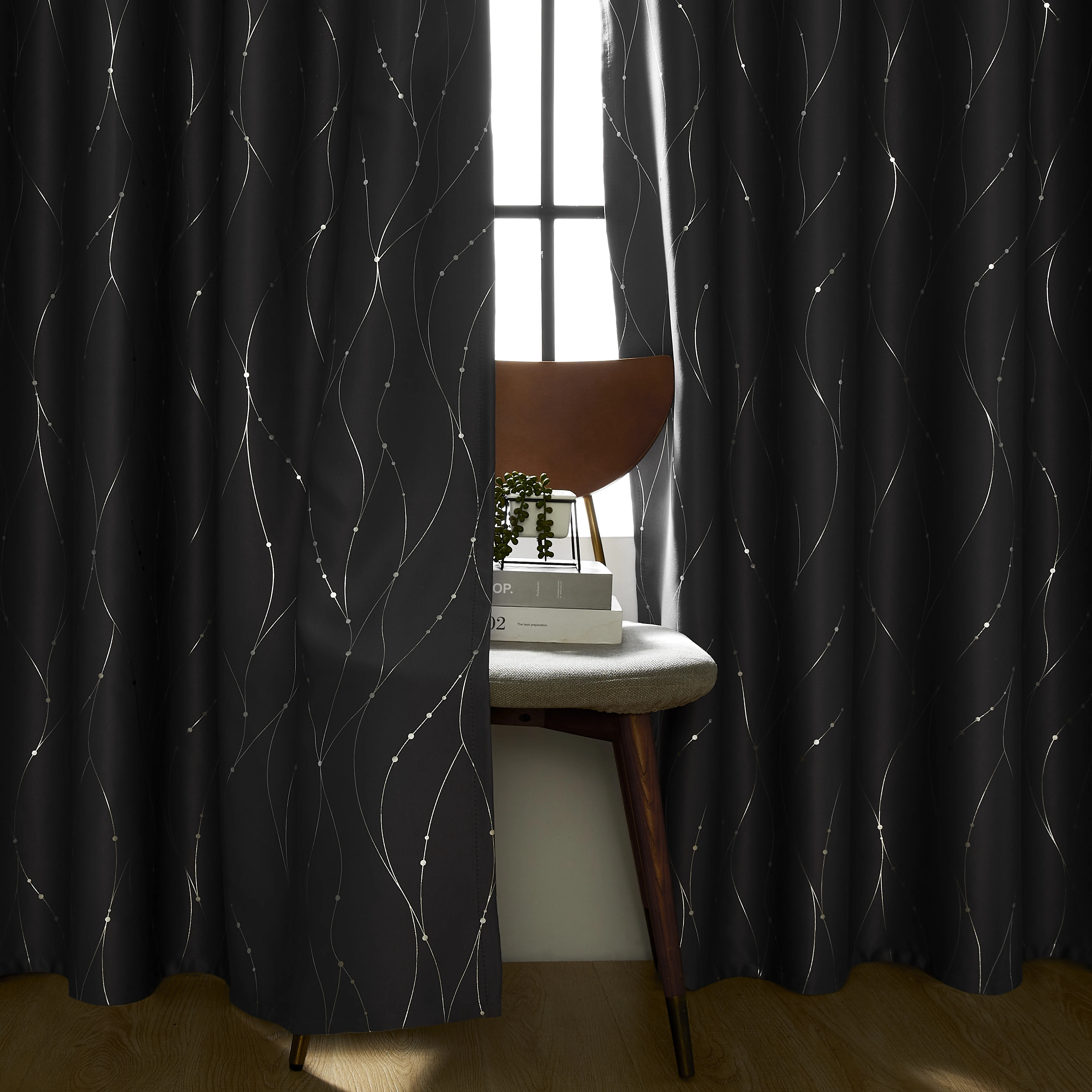 1 piece of heat insulation and noise reduction, bedroom living room, darkened room, decorated finished curtains